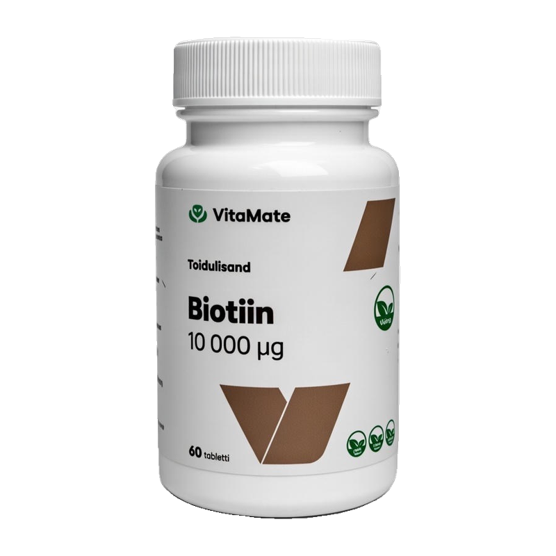 Biotiini 10 000 μg. Toidulisand.