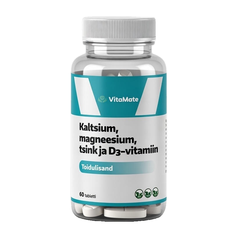 Kaltsium, magneesium, tsink ja D3-vitamiin.  Toidulisand.
