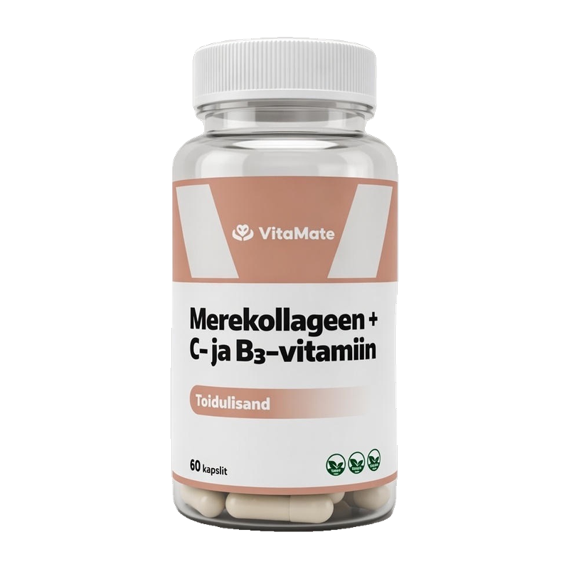 Merekollageen + C- ja B3-vitamiin. Toidulisand.